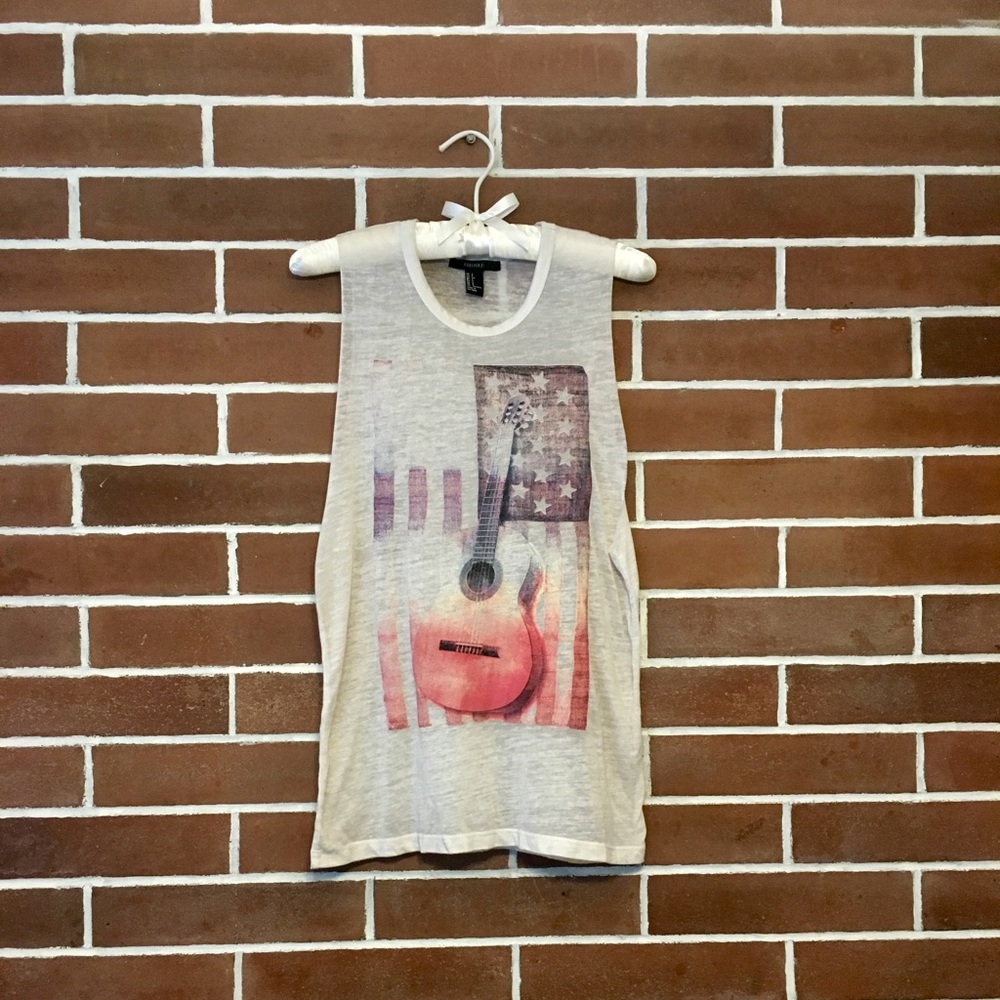 Forever 21 Guitar Muscle Tee